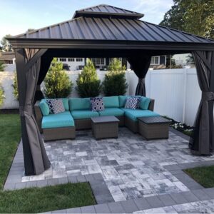 [Amazon Deal] PURPLE LEAF 10′ X 12′ Permanent Hardtop Gazebo Aluminum Gazebo [33% Off!] 9.98
